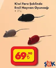 KİWİ FARE ŞEKLİNDE EVCİL HAYVAN OYUNCAĞI 3'LÜ
